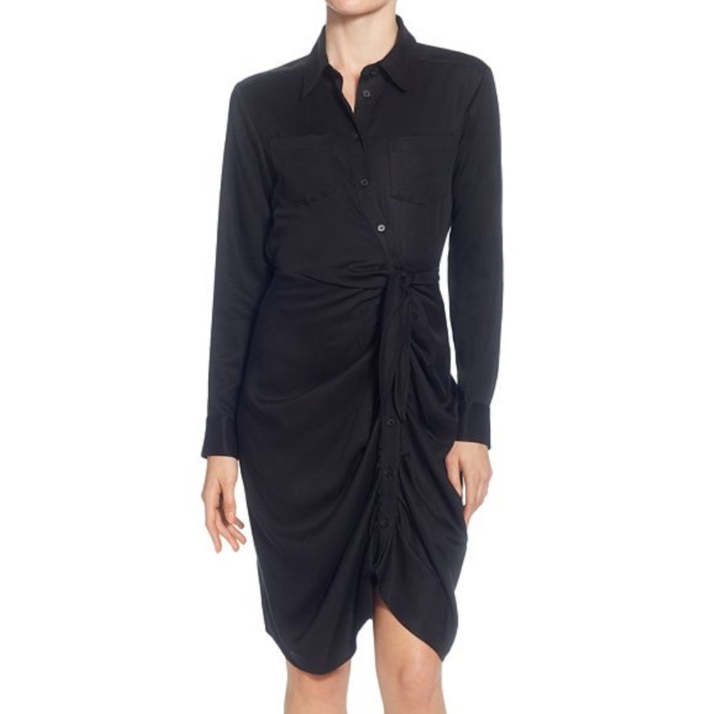 Catherine Maladrino Sloan tie waist shirt dress